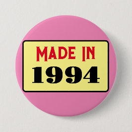 Bóton Redondo 7.62cm nascer 31ª Festa de aniversário 1994 31 pinos