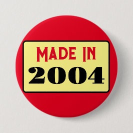 Bóton Redondo 7.62cm nascer de aniversário de 21 anos 2004 21 pinos