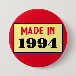 Bóton Redondo 7.62cm nascer do aniversário de 30 anos 1994 de 30 pinos