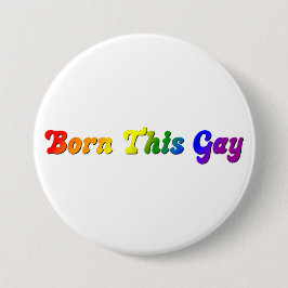 Bóton Redondo 7.62cm Nascido Assim Gay – Orgulho LGBTQ+ Arco-íris Ousad