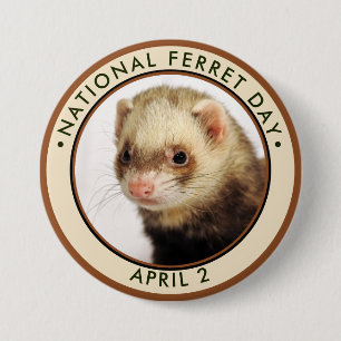 Bóton Redondo 7.62cm National Ferret Day