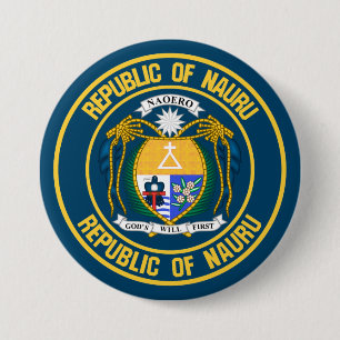 Bóton Redondo 7.62cm Nauru Round Emblem