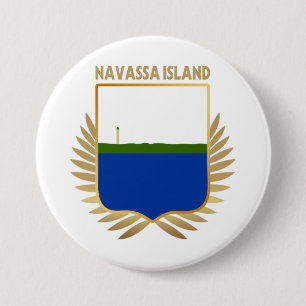 Bóton Redondo 7.62cm Navassa Island Flag Shield