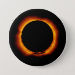 Bóton Redondo 7.62cm Near Total Solar Eclipse<br><div class="desc">NASA view of a near total solar eclipse shows a bright ring of the orange light of the sun and it’s corona around the dark image of the moon as the partial eclipse maximizes.</div>