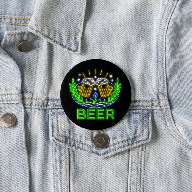 Bóton Redondo 7.62cm Neon do Festival da Cerveja Oktoberfest (In Situ)