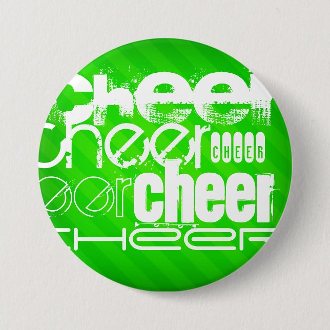 Bóton Redondo 7.62cm Neon Green Stripes (Frente)