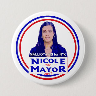 Bóton Redondo 7.62cm Nicole Malliotakis para o Mayor de NYC
