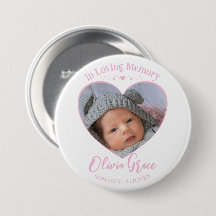 No Loving Memory Baby Photo Heart Keepsasait