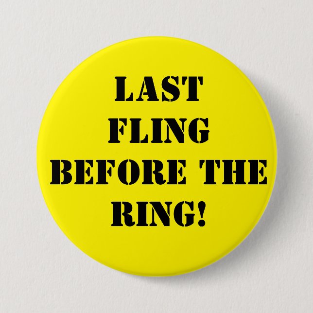 Bóton Redondo 7.62cm Noivo para distintivo de despedida de solteiro (Frente)