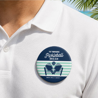 Bóton Redondo 7.62cm Nome do Clube da Equipe de Esportes de Pickleball