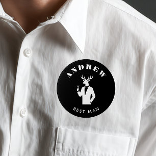 Bóton Redondo 7.62cm Nome Personalizado do Partido Negra do Espetáculo 