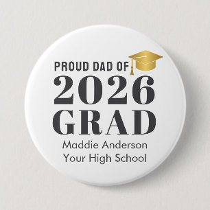 Bóton Redondo 7.62cm Nome Personalizado Graduação
