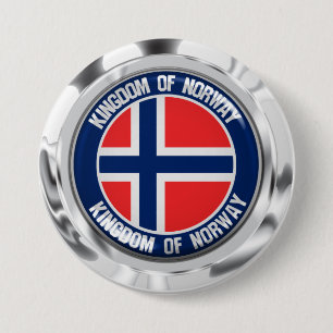 Bóton Redondo 7.62cm Noruega Round Emblem