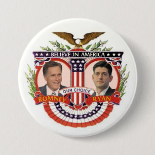 Bóton Redondo 7.62cm Nossa escolha: Romney/Ryan