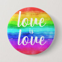 O amor é o amor, o Orgulho gay Rainbow Button