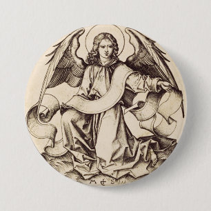 Bóton Redondo 7.62cm O Anjo de São Mateus - Símbolo da Arte Fina