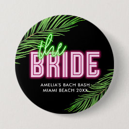 Bóton Redondo 7.62cm O Bach Tropical Verde-Rosa