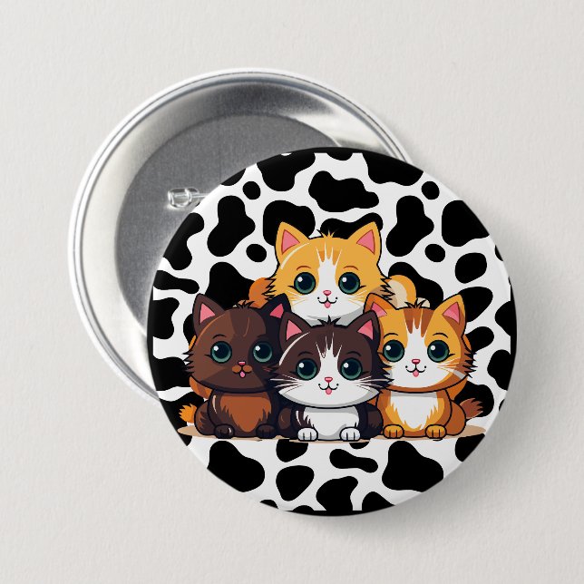 BÓTON REDONDO 7.62CM O "CAT" (Frente & Verso)