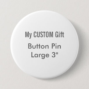 Bóton Redondo 7.62cm O costume imprimiu 3" grande crachá redondo do