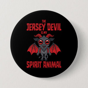 Bóton Redondo 7.62cm O Diabo de Jersey é Meu Animal Espiritual