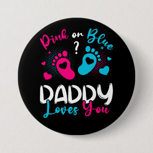 Bóton Redondo 7.62cm O Pai Rosa Ou Azul Te Ama Em Volta