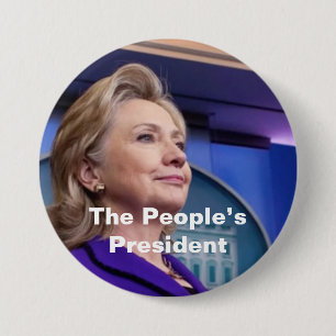 Bóton Redondo 7.62cm O presidente do pessoa: Hillary 2016
