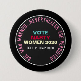 Bóton Redondo 7.62cm O voto 2020 DESAGRADÁVEIS RESISTE botões da