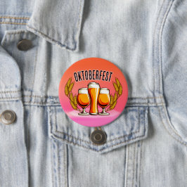 Bóton Redondo 7.62cm Óculos das damas de cervejas Oktoberfest em Pastel