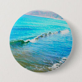 Bóton Redondo 7.62cm Ondas de Aquarela