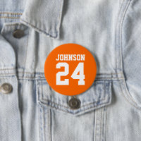 Orange and White Athlett Name Jersey Number