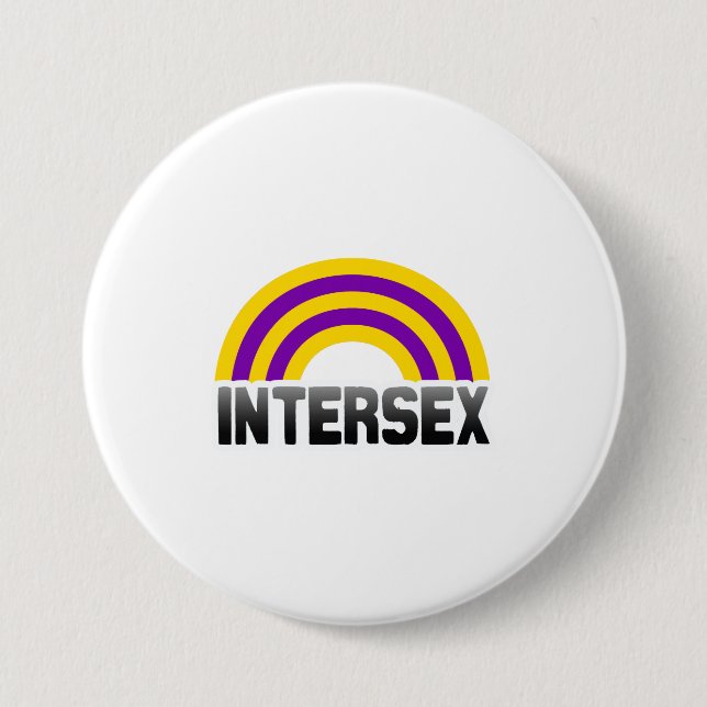 Bóton Redondo 7.62cm Orgulho de Intersex (Frente)