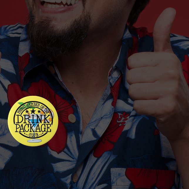 Bóton Redondo 7.62cm Orgulho de Membro do Drink Package Club Cruise Fun (Criador carregado)