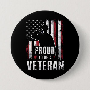 Bóton Redondo 7.62cm Orgulho De Ser Um Veterano Do Dia Dos Veteranos Do