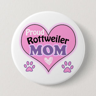 Bóton Redondo 7.62cm Orgulho Rottweiler Mãe