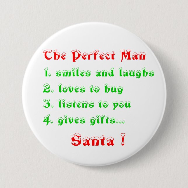 Bóton Redondo 7.62cm Os botões do Homem Perfeito (Frente)