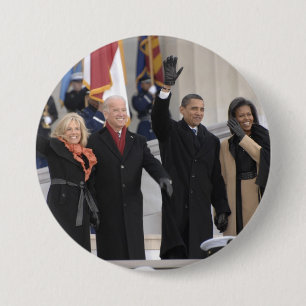 Bóton Redondo 7.62cm Os Obamas e os Bidens