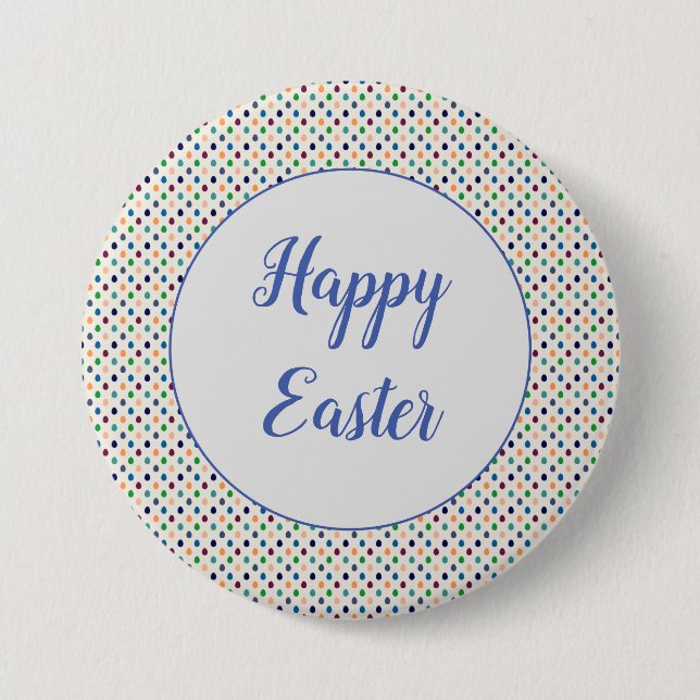 Bóton Redondo 7.62cm Ovos de Páscoa Divertidos (Frente)