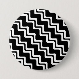 Bóton Redondo 7.62cm Padrão de linha de cor dupla de Zig Zag diagonal