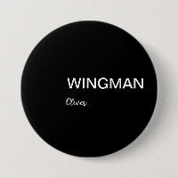 Padrinho de casamento Wingman preto branco