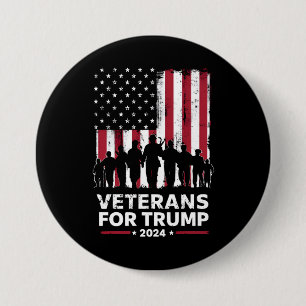 Bóton Redondo 7.62cm Pai Avô Veteranos Para Trump 2024 Bandeira America