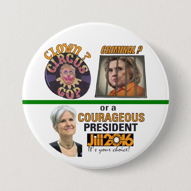 Bóton Redondo 7.62cm Palhaço? ou criminoso? (Frente)