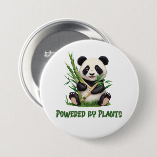 Bóton Redondo 7.62cm Panda Bear alimentada por plantas