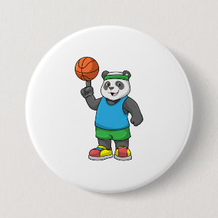 Bóton Redondo 7.62cm Panda no Esporte com Basquete