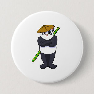 Bóton Redondo 7.62cm Panda no Stick briga Artes Marciais.PNG