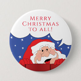 Bóton Redondo 7.62cm Papais noeis De Natal Dizem Redondos