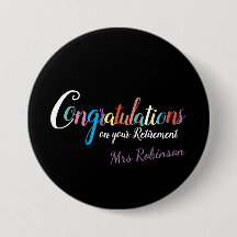 Parabéns de aposentadoria de professores