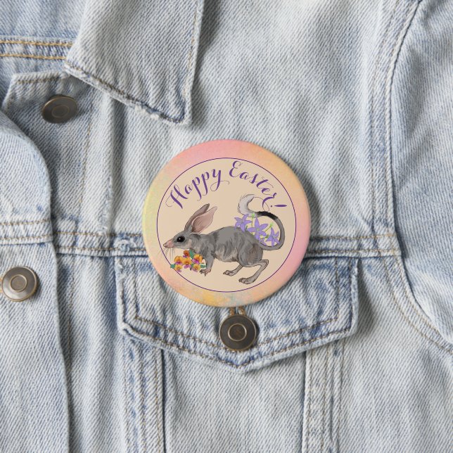 Bóton Redondo 7.62cm Páscoa Bilby & Australiana Flowers Felz pascoa Mas (In Situ)