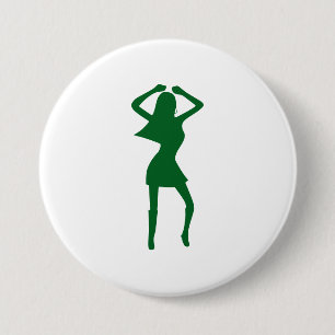 Bóton Redondo 7.62cm Patches e botões de desempenho da dançarina