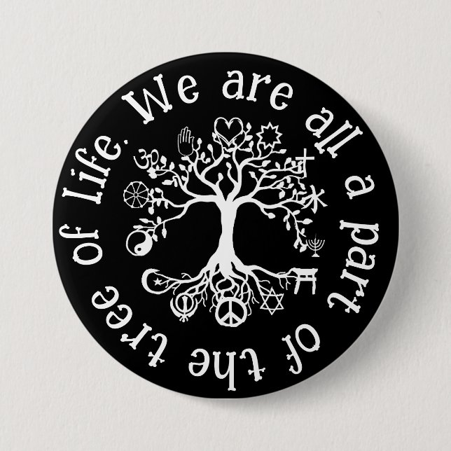 Bóton Redondo 7.62cm Paz na Terra (Frente)