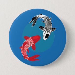 Bóton Redondo 7.62cm Peixe Koi
